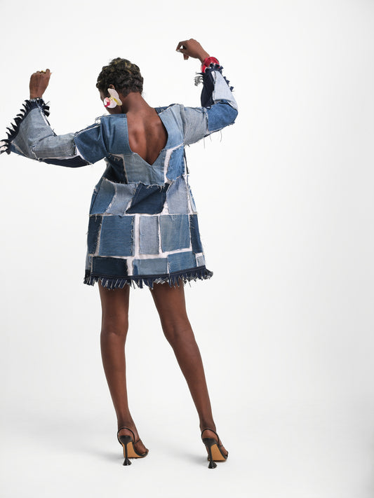 Mosaic Little Denim Dress