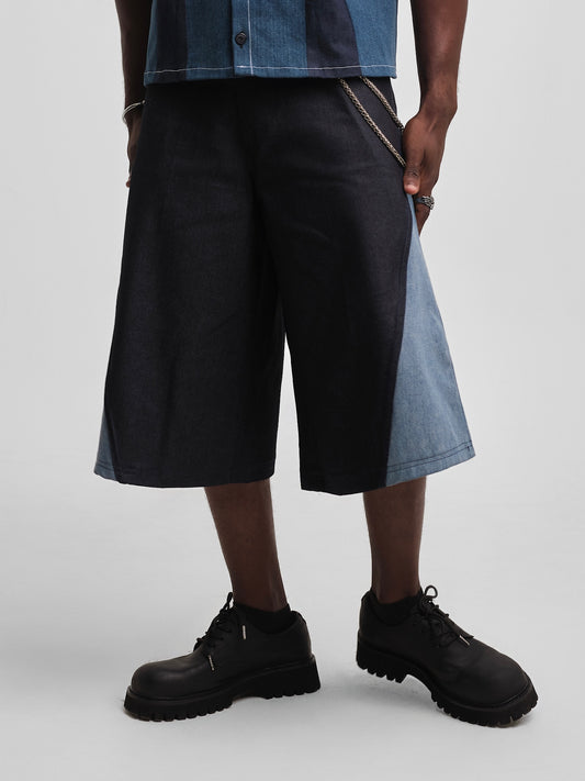 The Contrast Denim Culottes