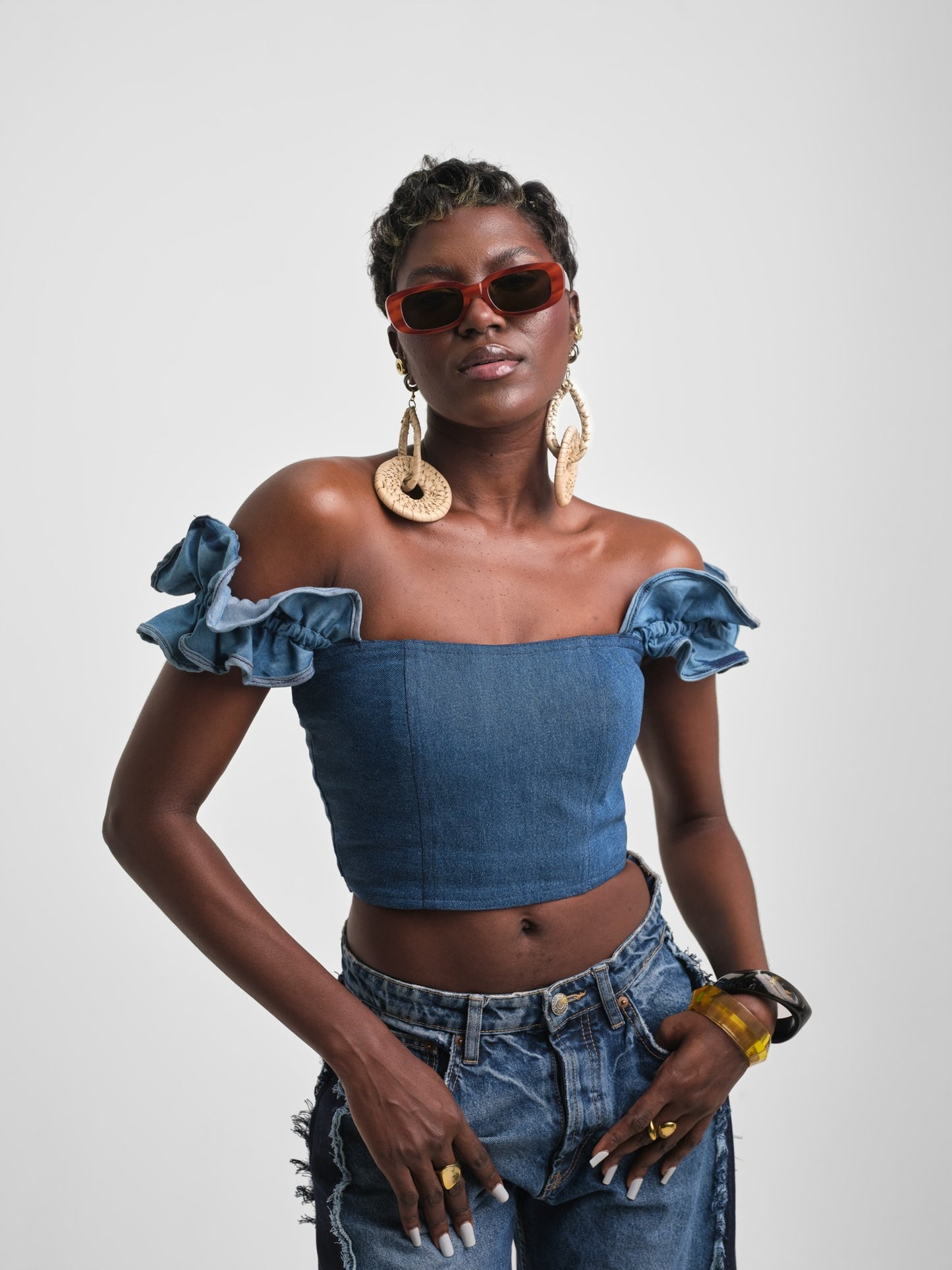 The Ruffle Bardot Top