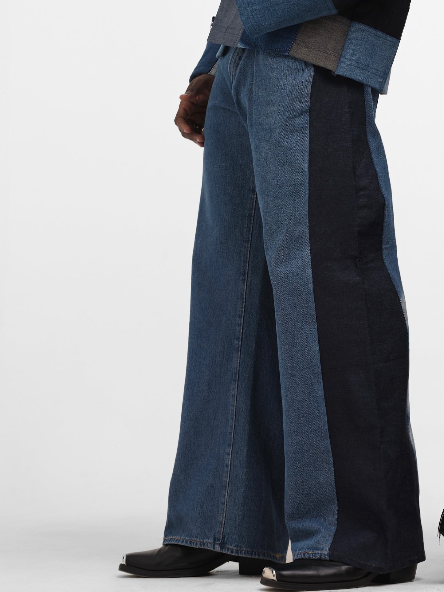 The Side-Panel Denim Pants